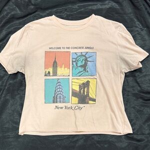 Aeropostale Peach New York Graphic Tee